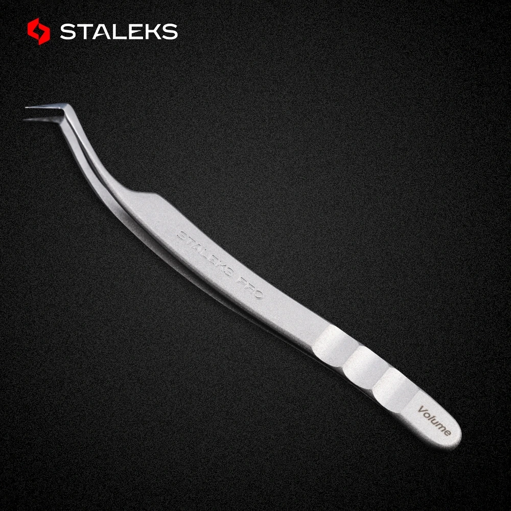 STALEKS PRO TE-41-2 Wave Pattern Embossing Tweezers Grafting Eyelashes Blooming ESD High Precise Hyper Fine Medical Grade AISI