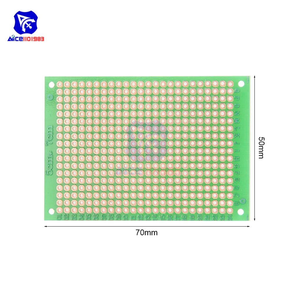 diymore 5PCS/Lot 5x7cm Single Sided Prototype Universal Printed Circuit Board DIY Soldering Green PCB Board for Arduino