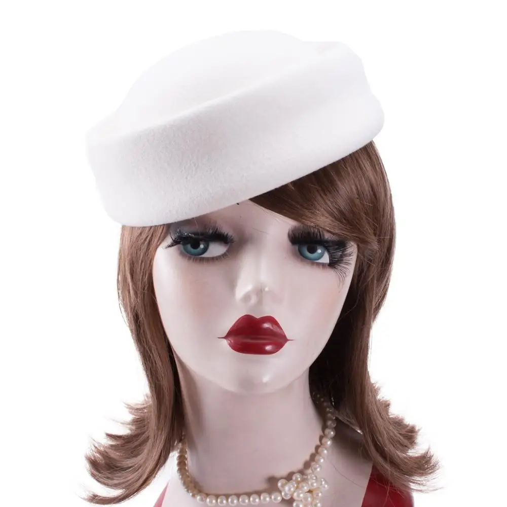 Lawliet Women 100% Wool Pillbox Hats For Wedding Party Cocktail Untrimmed Blocked Millinery Making B028
