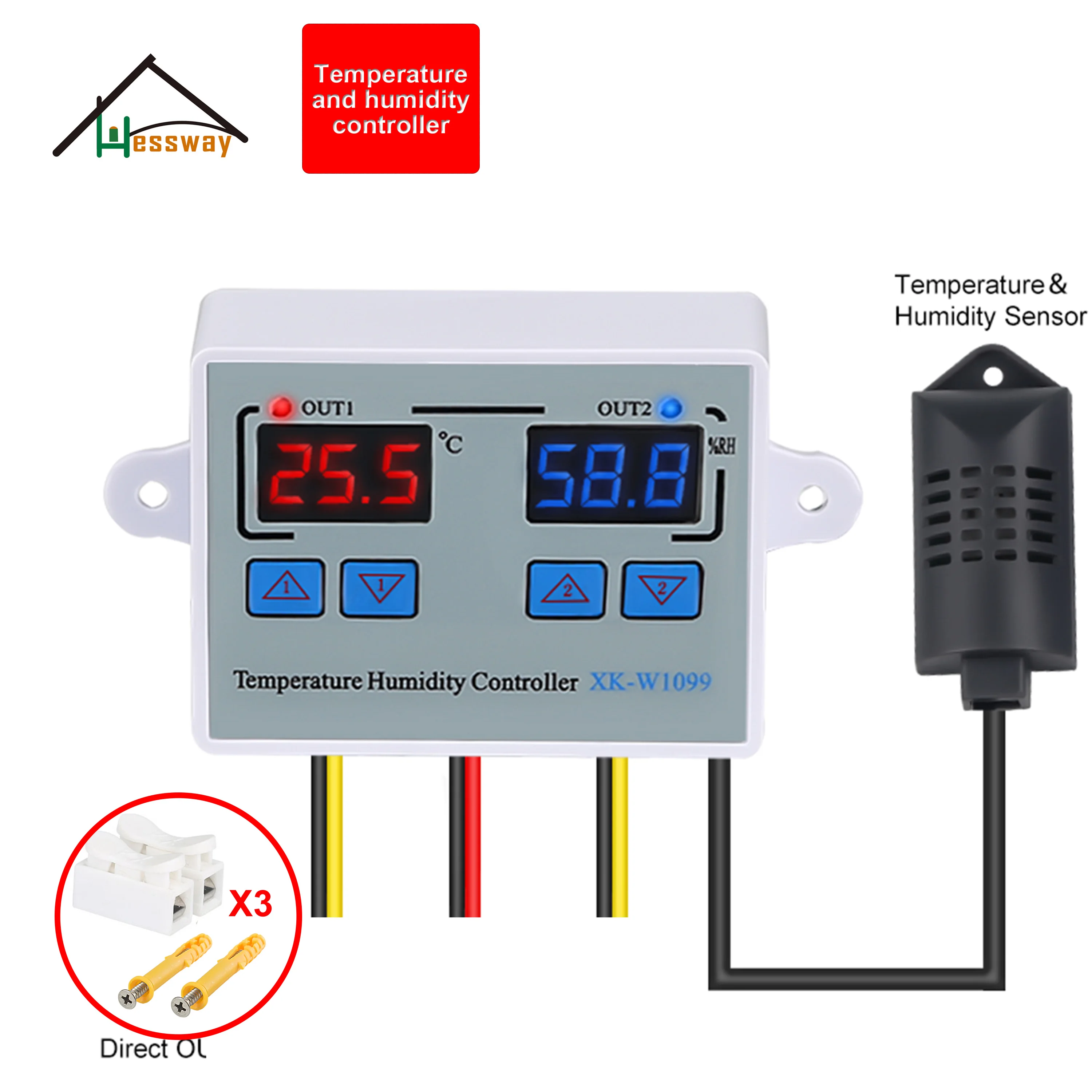 

Humidity Temperature Controller 220V 110V 24V 12V Incubator Spare Parts Working Heating,Cooling,Humidification,Dehumidification