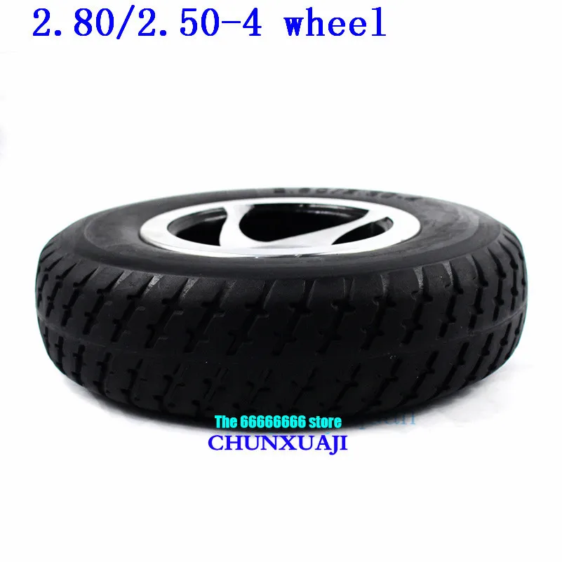 9\'\' solid tire wheel 2.80/2.50-4 Non-inflatable tyre+ keyway type hub for Gas / Electric Scooter ATV Elderly Mobility Scooter