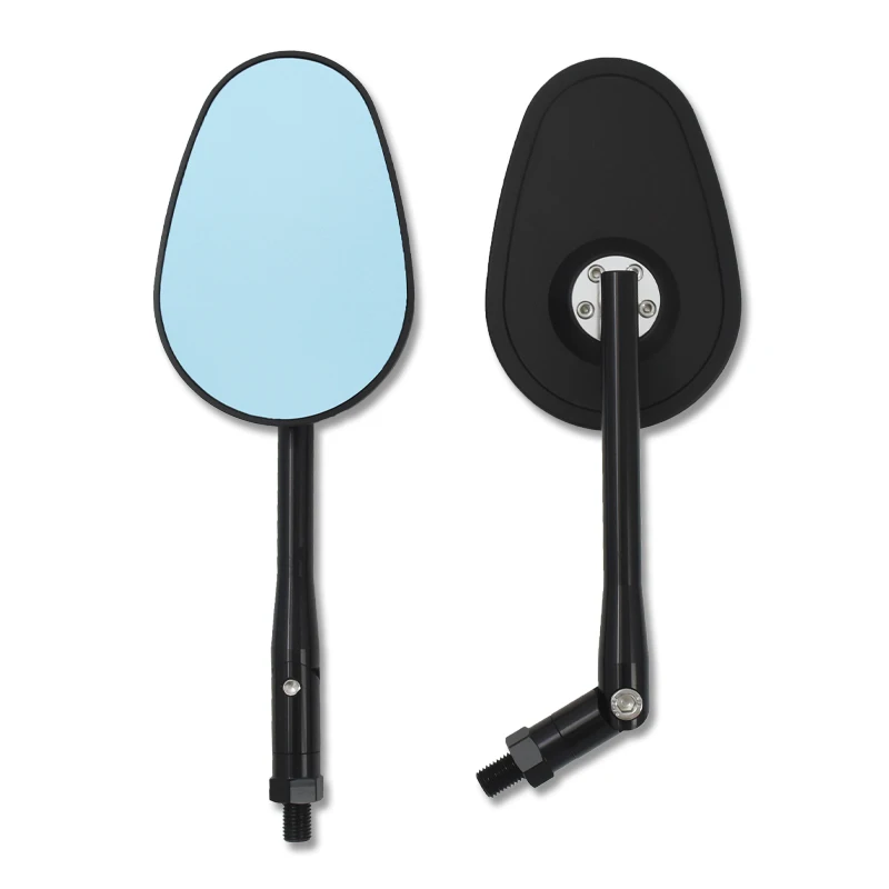 General Used CNC Aluminum Alloy Adjustable Rear View Blue Mirror Modified For Crown Prince Motorcycle