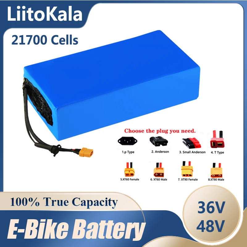 LiitoKala 36V 48V 60V 50ah 35ah 20ah 25ah 40ah 30ah ebike battery 21700 Lithium Battery Pack For Electric bike Electric Scooter