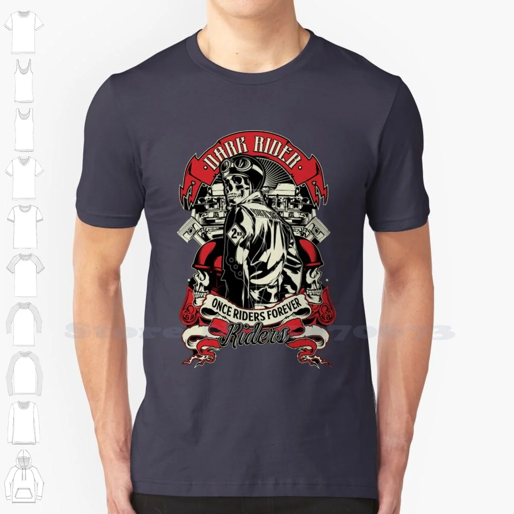 Once Riders Forever Riders 100% Cotton T-Shirt Cool Funny Awesome Vintage Biker Motorcycles Quote Motorcyclist Motorcycle