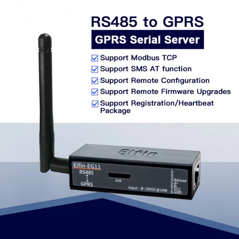 

RS485 to GPRS Serial Port Device GPRS Solution for Serial Device Networking TCP/IP Protocol for Transmitting Date