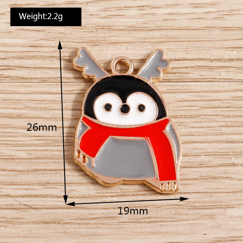 10 stücke Mix Emaille Weihnachten Charms für Schmuck Machen Santa Claus Baum Handschuhe Charms Anhänger für DIY Halsketten Ohrringe Geschenke – Detail 29