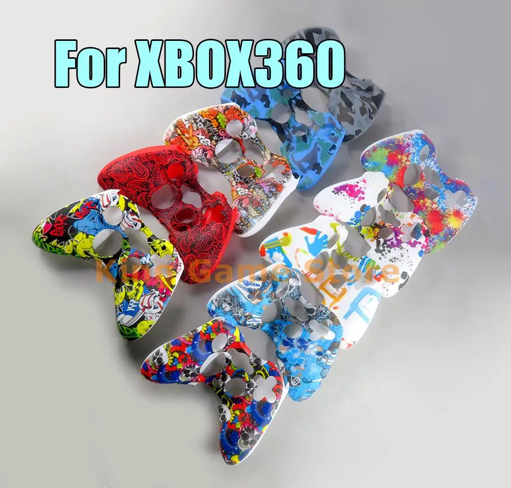 

30pcs Water Transfer Printing Soft Protective Skin For xbox 360 Controller Silicone Cover Case For xbox 360 Gamepad Accessories