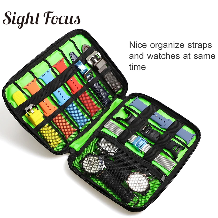 Portable Watch Strap Storage Watch Bands Box Watchband Case For Apple Watch Band Organizer Box Bag Digital Travel Watch Pounch