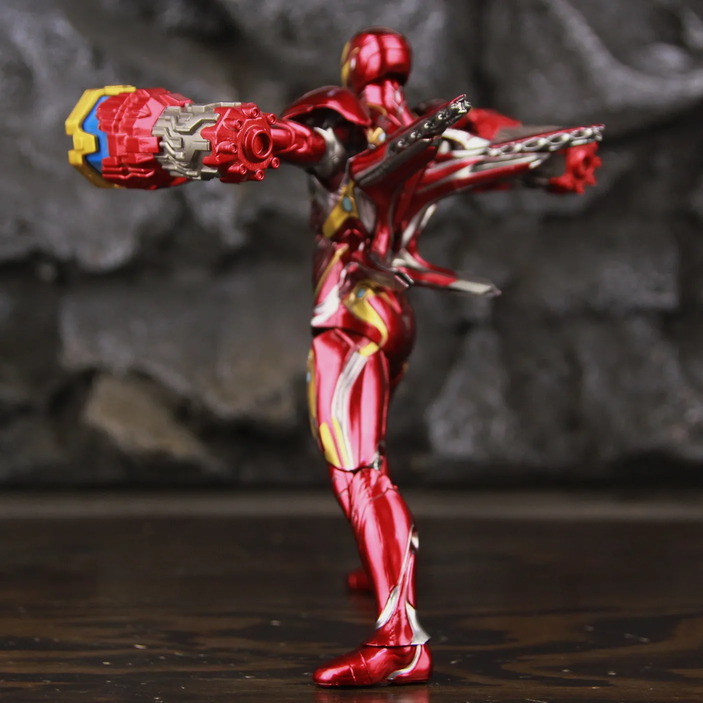 ZD Toys Deluxe Ironman Mark L 50 MK50 Nano Armor Weapons 7" Actionfigur LED-Lichtplattform Tony Stark Infinity War Modellpuppe – Detail 4