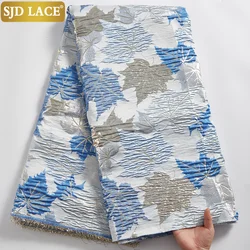 SJD LACE French Brocade Lace Fabric 2024 High Quality African Lace Fabric Jacquard Gilded Tissue For Women Wedding Party Dresses