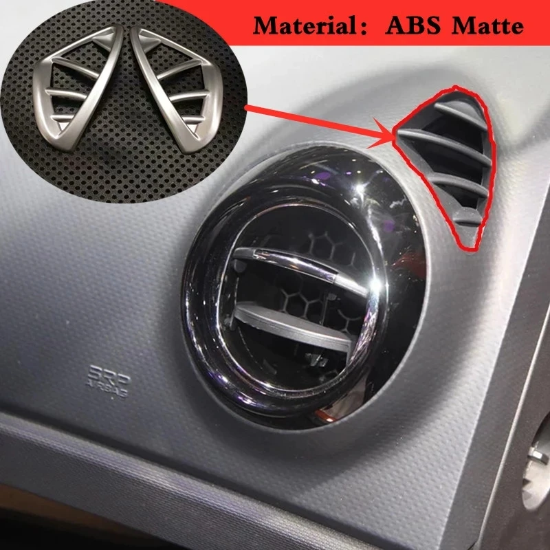 ABS Chrome For Renault Captur 2015 -2017 decoration Styling Accessories Stickers fron Air Condition outlet Vent frame cover trim