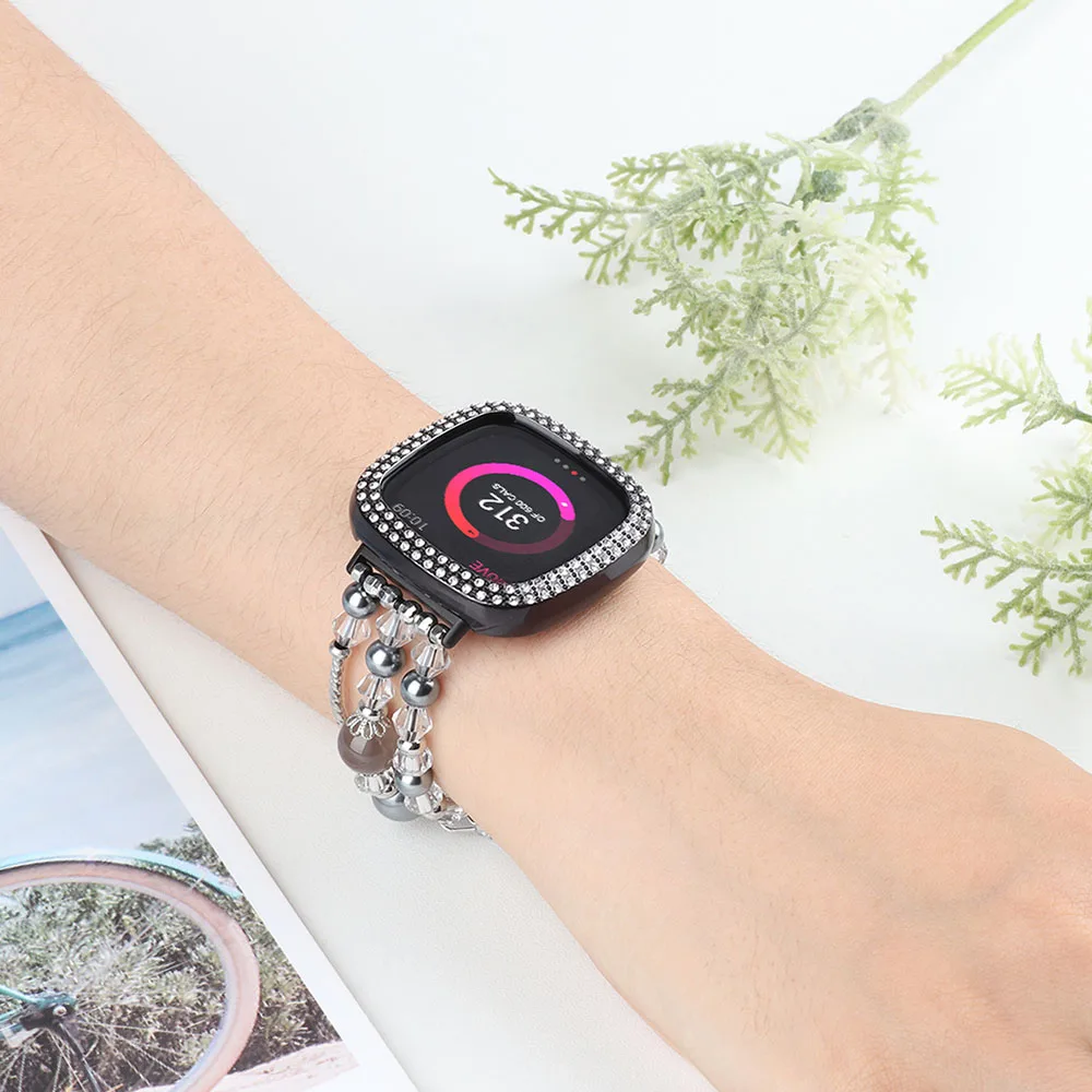 Thun Dây Fitbit Cảm Giác/Fitbit Versa 3 Ban Nhạc Nữ Dây Đeo Tay Vòng Tay Fitbit Cảm Giác Ban Nhạc Cao Cấp Đồng Hồ Thông Minh dây Đeo