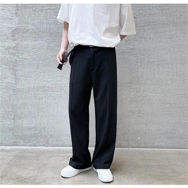 

Autumn clothes Korean fashion versatile men's loose solid color casual pants hair stylist youth straight suit pants pants trend