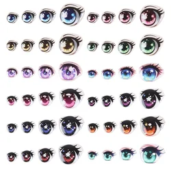 5Pairs Cute Rabbit Star Cartoon Eyes Stickers Anime Figurine Doll Eyes Accessories Face Organ Paster DIY Clay Crystal Decals