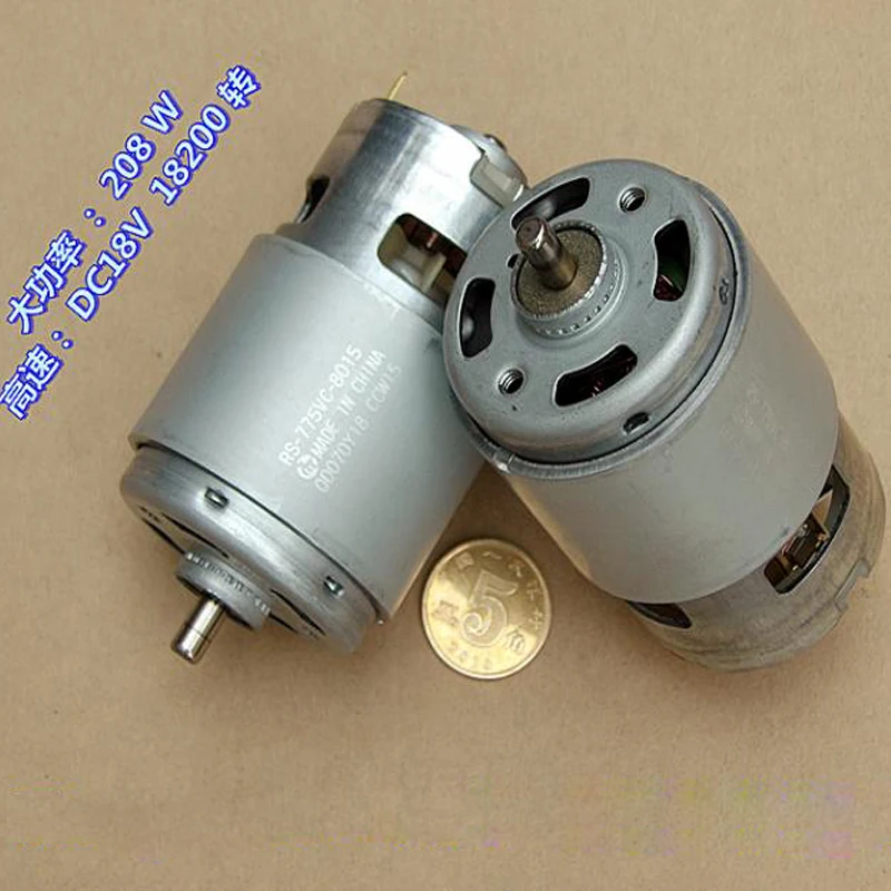 Imagem -03 - Motor Alto Torque Dc18v 18200rpm Alta Velocidade Violência Power Tool Motor Rs775vc8015 dc