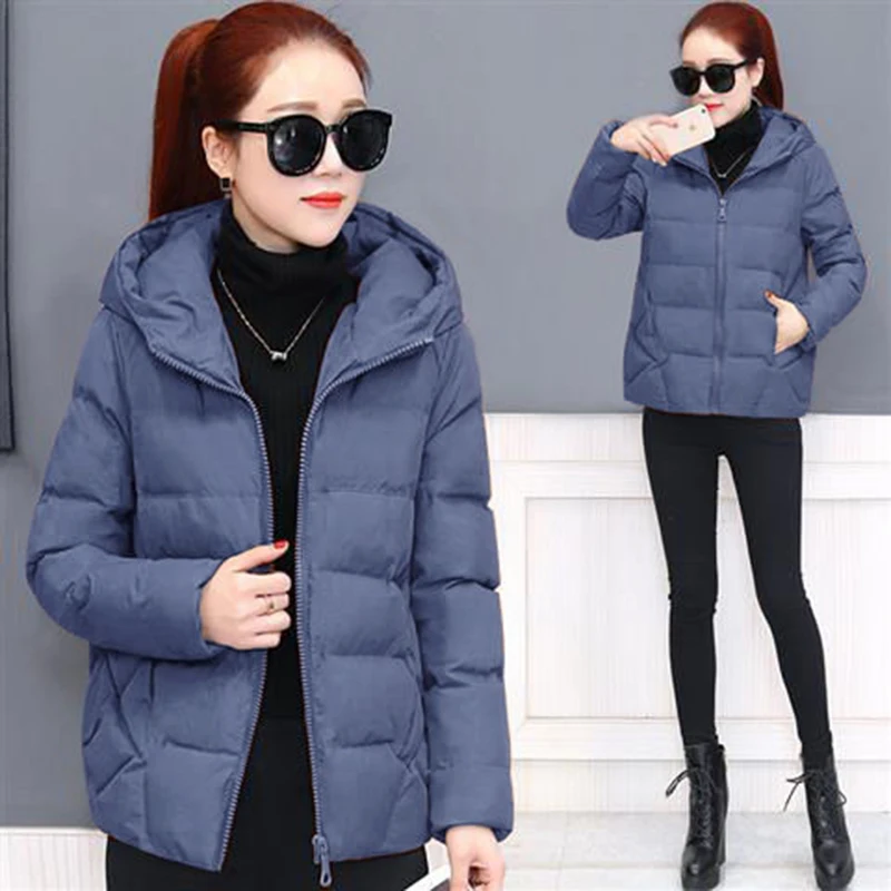 Women's jacket Hooded Parkas New Winter Jacket Overcoat 5XL bread Down Cotton Padded Coat Short Warm Thick Parka Female Outwear