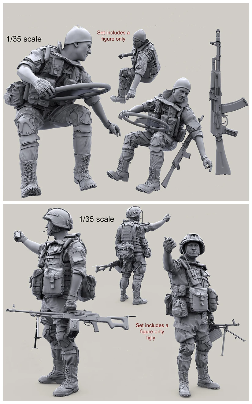 1/35 Resin Model Figure GK .A group of eight Russian soldiers.Unassembled and unpainted kit