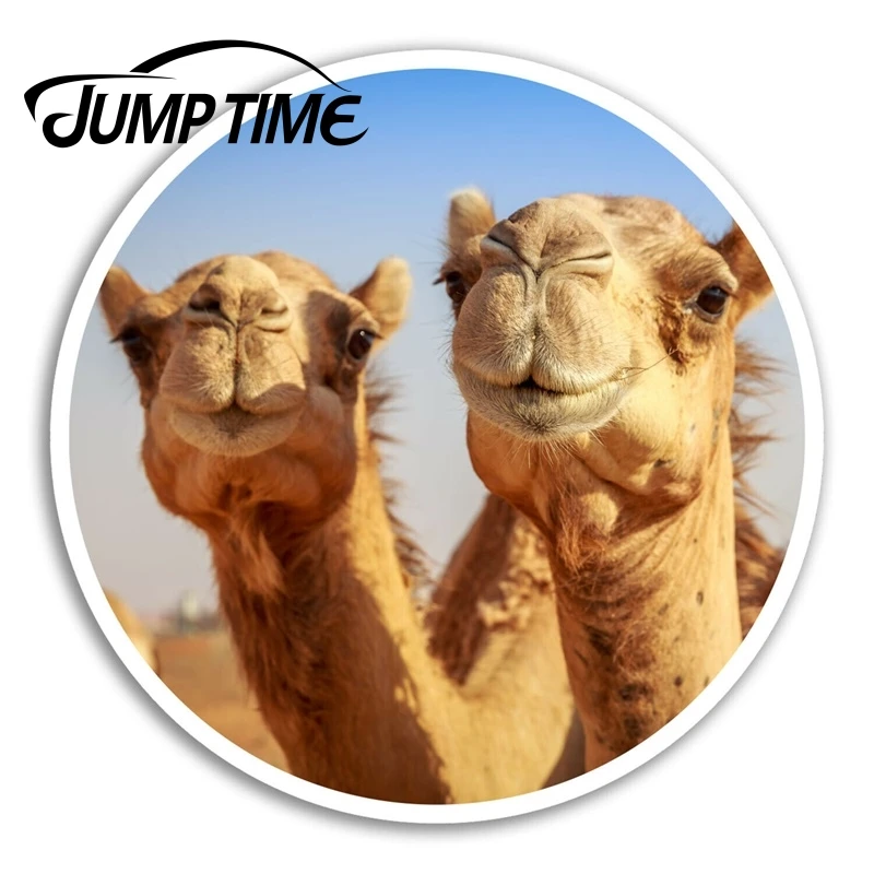 Jump Time   Funny Camels Vinyl Stickers Desert Egypt Sticker Laptop Luggage Car Assessoires Window Decals Car Wrap DIY