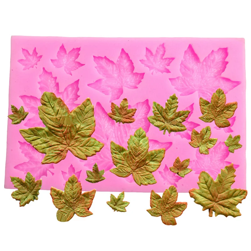 Silicone Mold Leaves Resin Kitchen Cake Baking Tool DIY Pastry Chocolate Fondant Moulds Dessert Lace Decoration Supplies