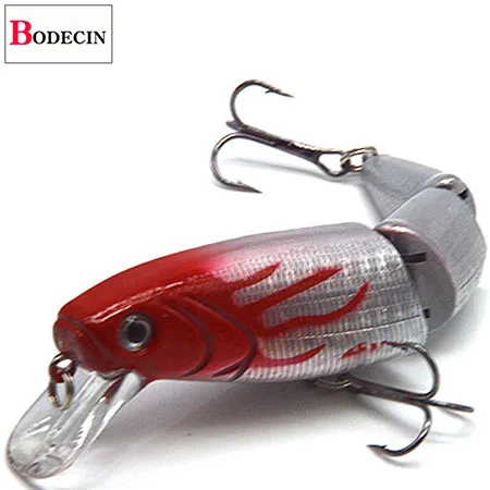 Multi Abschnitt Meer Bass Harte Angelköder 3D Augen 1PCS Wobbler Minnow Swimbait Gefälschte Harte Köder Künstliche Wobbler Karpfen Tackle