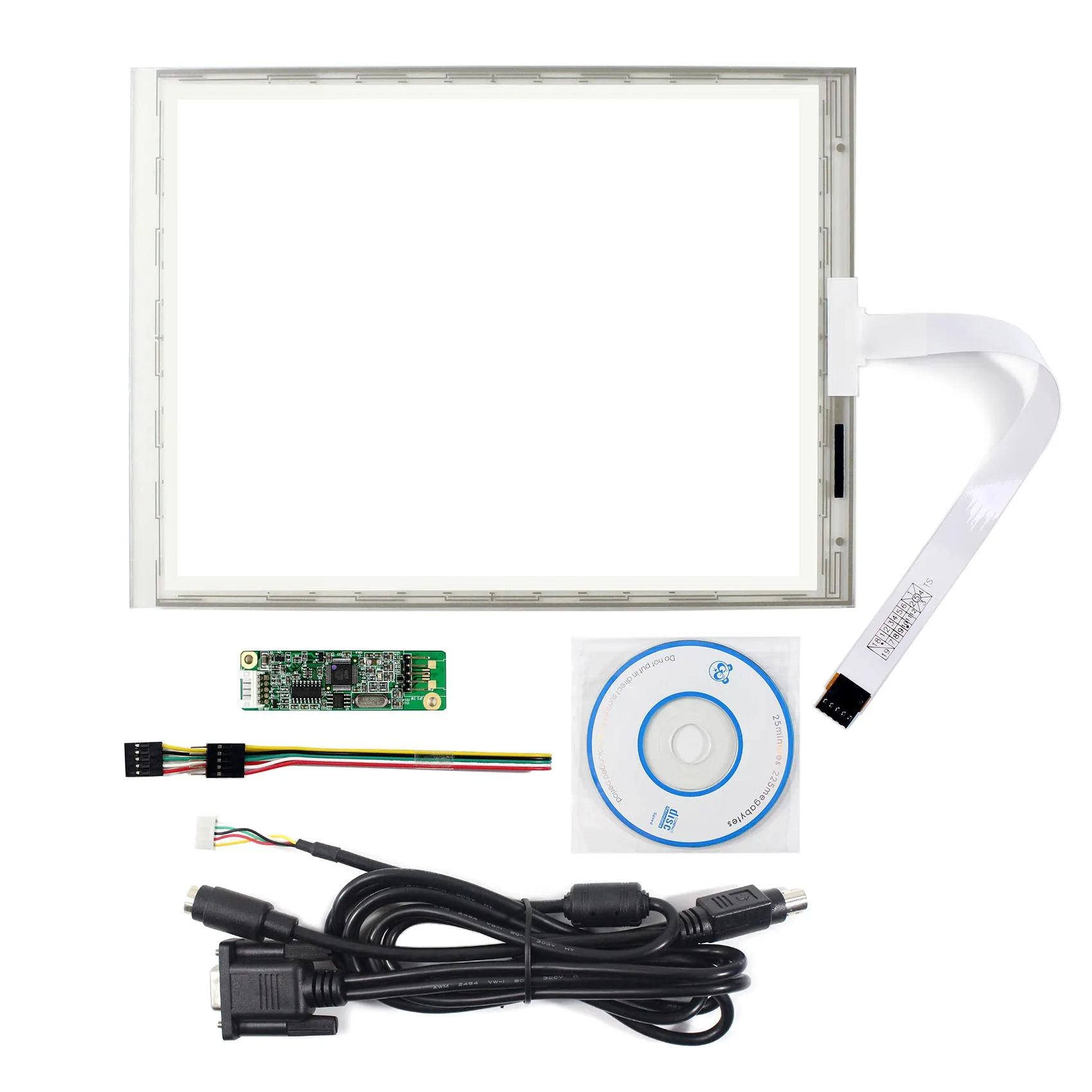 

With Controller RS232 Serial Port 5 wire Resistive LCD Touch Panel Screen Panel