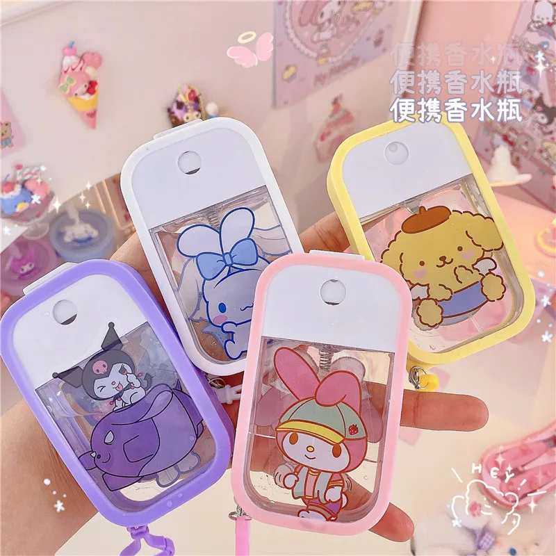 38Ml Sanrio Kuromi Mymelody Mini Perfume Spray Bottle Travel Liquid Storage Points Split Bottling Anime Cartoon for Girls Gift