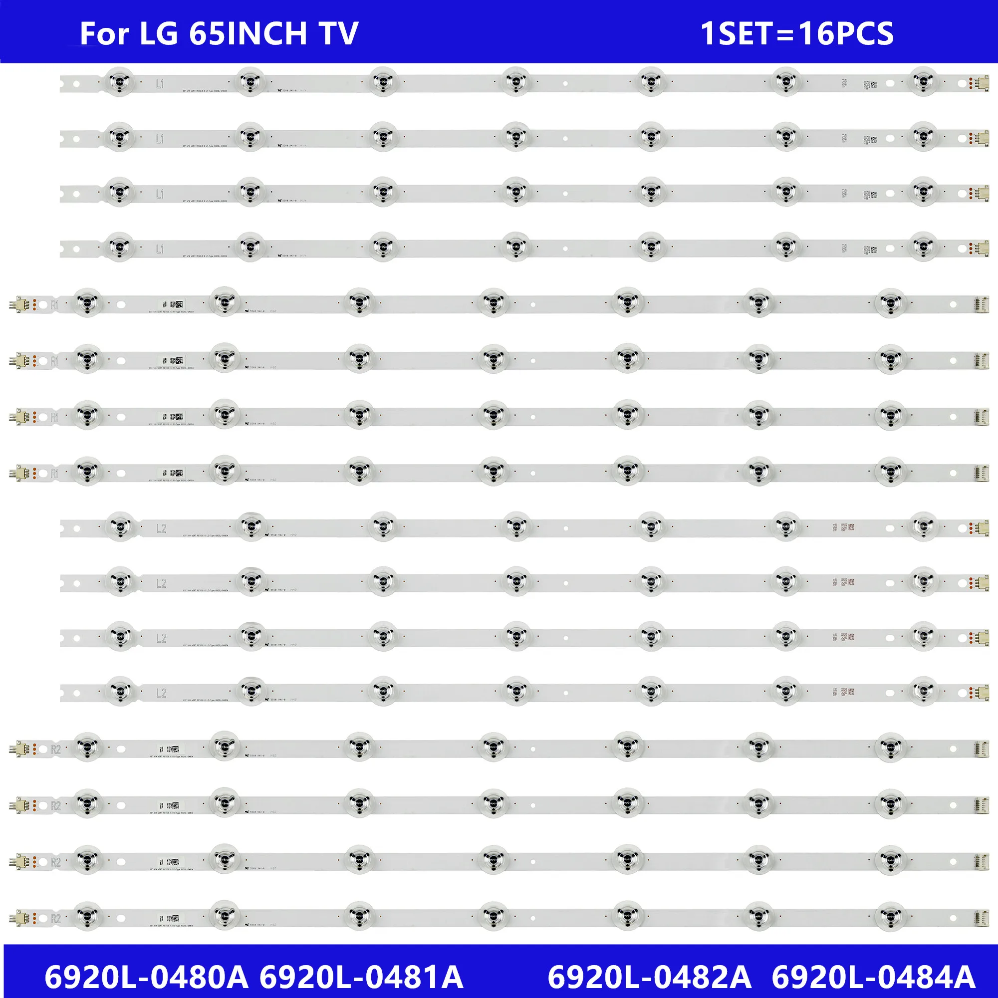 

65LY390C-CA led backlight strip 65" V14 SDRT REV0.8 R/L ForLG 65LB7500 6916L-1734B 6920-0480A LC650DUF