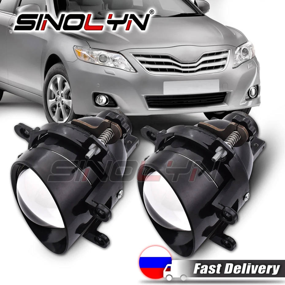 

Sinolyn Fog Lights Lens For Toyota Corolla/Yaris/Auris/Camry/Avensis/RAV4/Peugeot H11 D2H PTF Bi Xenon Projector Car Accessories