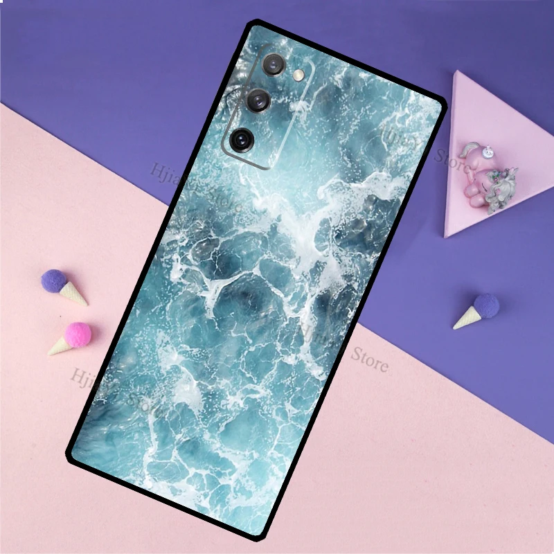 Blue Sea Ocean Waves Phone Case For Samsung Galaxy S21 S20 FE S8 S9 S10 Plus S10e Note 10 Note 20 Ultra Cover