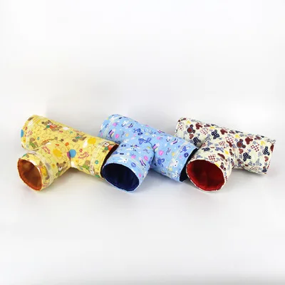 

Small Pet Supplies Dutch Pig Spring and Autumn Hedgehog Tunnel Spider Toy Chinchilla Hamster Three-Channel Hamster Tunnels