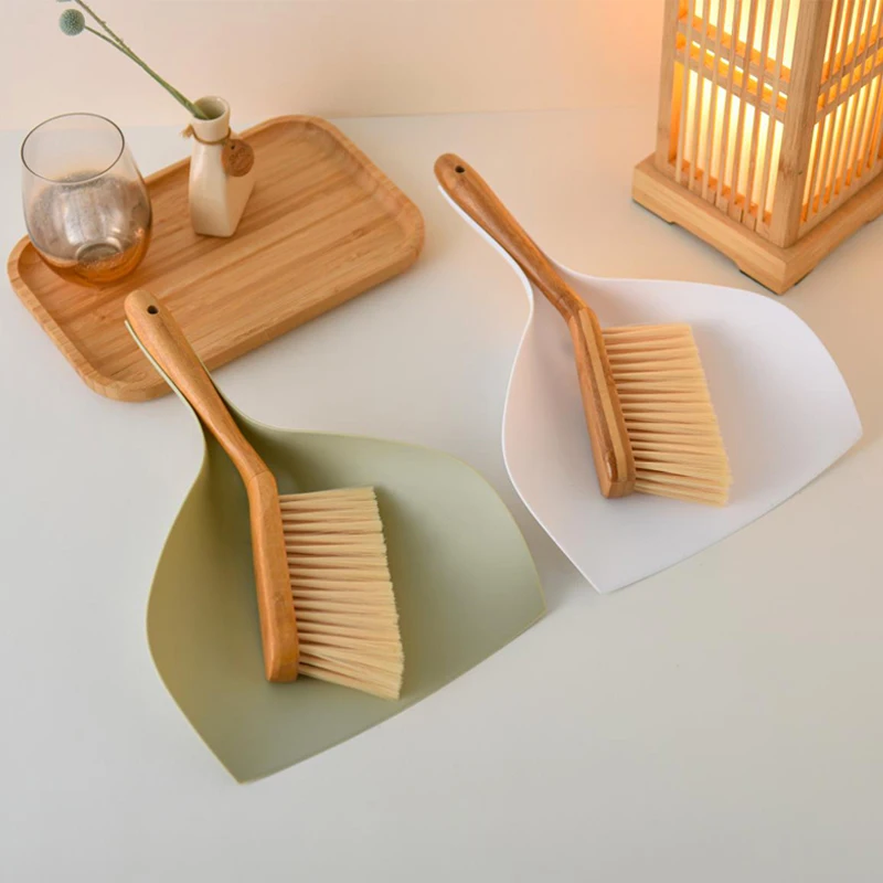 Japanese Hand Hold Dustpan Broom Set Mini Handheld Pinch For Household Use Desktop Cleaning Plastic Trash Shovel