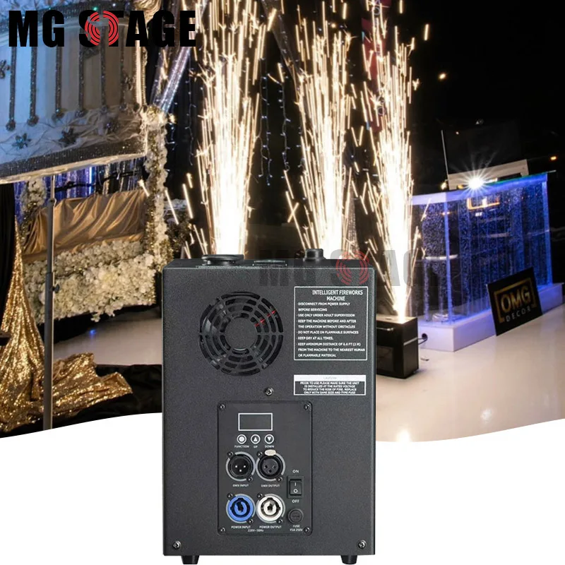 

Wireless DMX Remote Control 400w cold fireworks machine Wedding Electric spark Fireworks Machine DMX Control Cold Flame