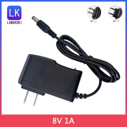 AC/DC Adapter DC 8V 1A 1000mA AC 100-240V Converter Adaptor 8 V Volt Charger Power Supply EU/US Plug