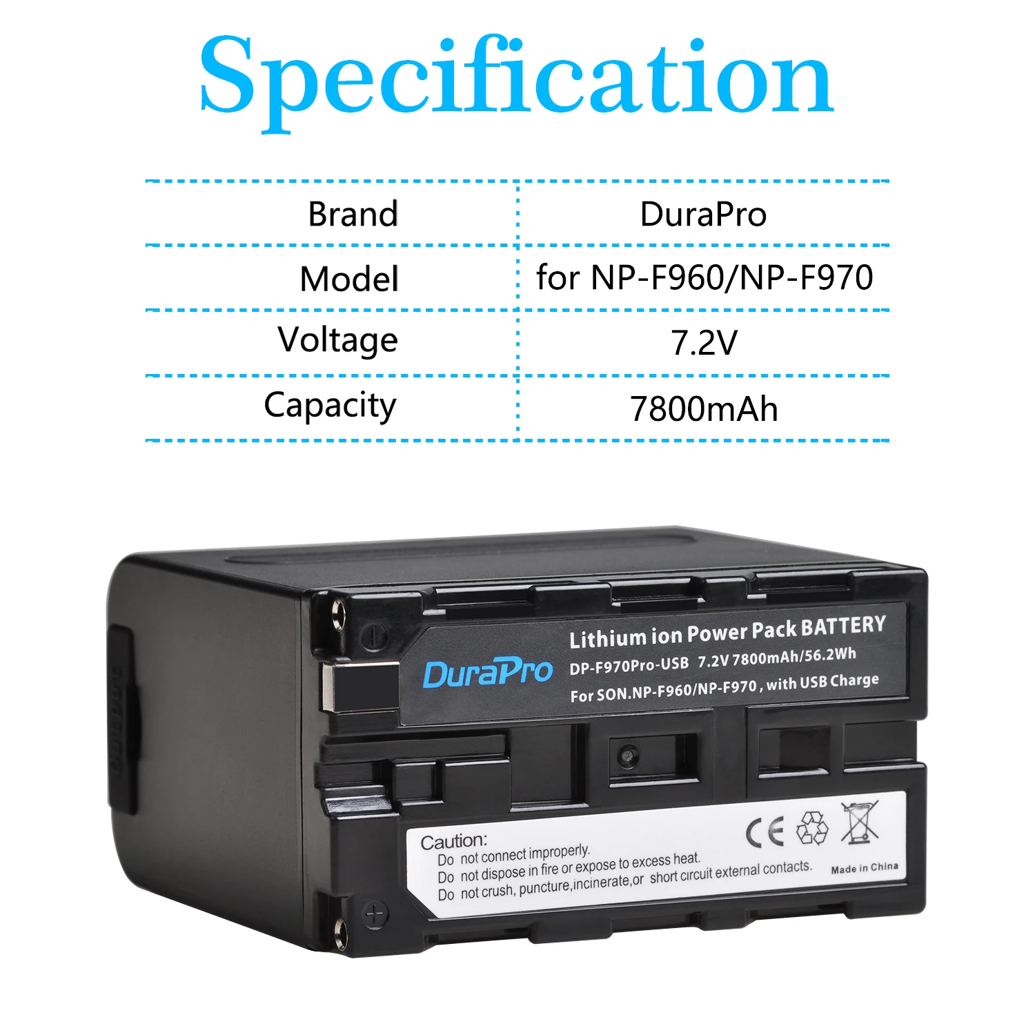 NP-F970 NP F970 F960 NP-F980 NP-F960 Battery for Sony DCR-VX2100, DSR-PD150, DSR-PD170, FDR-AX1, HDR-AX2000, HDR-FX7, HVL-LBPB