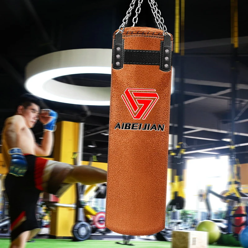 Kickboxing Punching Bag, Boxing Sack, Muay Thai, Martial Arts, Suede, Sanda Sandbag for Taekwondo, Boxing Training 100cm 20kg