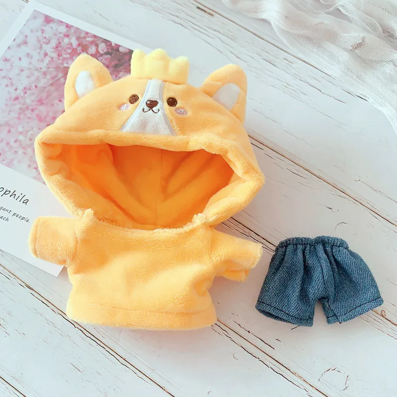 20CM gwiazda lalka śliczny królik Shiba Inu sukienka z kapturem spodnie Aidou akcesoria dla EXO Wangyibo Gongjun lalki akcesoria