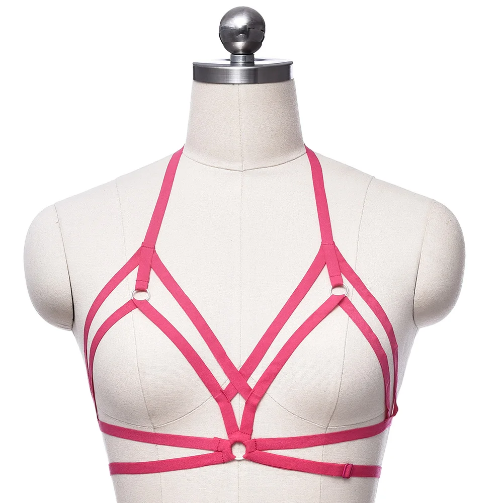 

Мягкое готическое сексуальное нижнее белье, регулируемое тело, бандаж, белье, клетка, сексуальный укороченный топ, бюстгальтер, Рейв, аксессуары для одежды на Хэллоуин