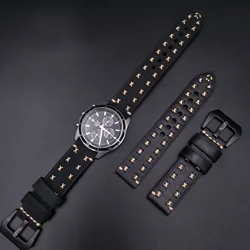 Leather Watchband for Panerai 22mm 24mm Leather Watch Strap High Quality Handmade Personality Leather band with Black Buckle