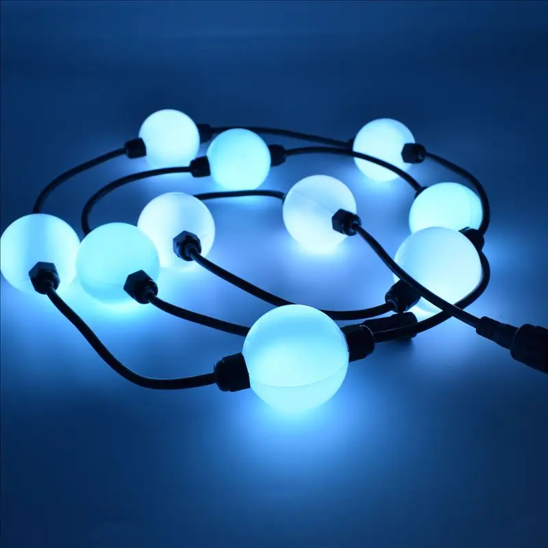 100X WS2811  360degree 3D effect full color led ball milky cover 10PCS per string