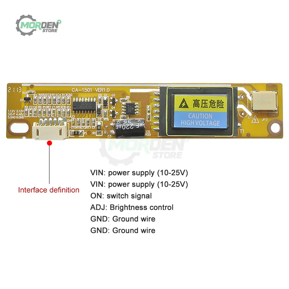 CA-1501 4 Lamp Universal Inverter CCFL Inverter Small Mouth 10V-25V Output LCD Display Monitor With 4 Cord Power Supply