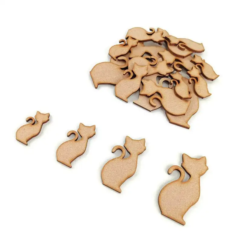 Domestico del gatto Animale Mestiere MDF Forme di Legno In Bianco Regalo Della Decorazione Della Casa Ornati e Decori