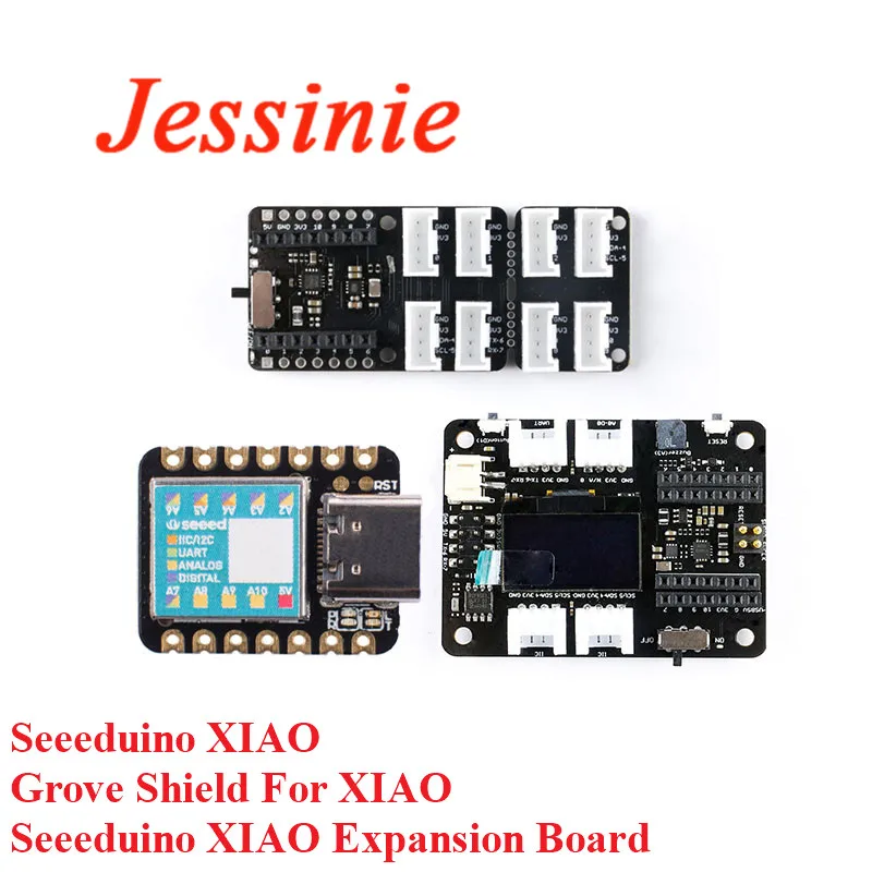 Moduł rozszerzeń Grove Shield dla mikrokontrolera Seeeduino XIAO SAMD21 48MHZ Cortex M0 32 Bit z interfejsami USB UART I2C SPI