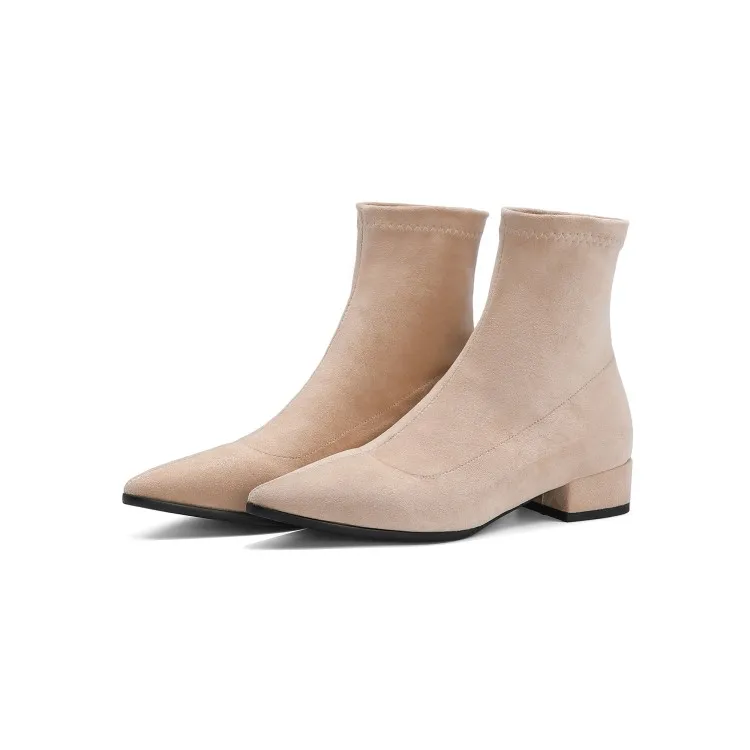 Oversize Large size Big Size Pointed Suede Boots boots women shoes ankle boots for women ladies boots shoes woman winter