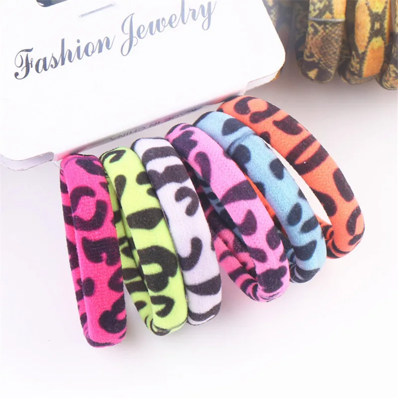 6Pcs/Set High Elasticity Printed Scrunchie Women Girls Children Elastic Hair Rubber Bands Accessories Tie Hair Rope Ring Holder