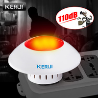KERUI Wireless Indoor Waterproof Sound Strobe Flash Siren With 110db Alarm Sound And Red Flash Lighting