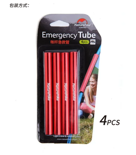Imagen 2 del producto Tubo de emergencia para tienda Naturehike, tubo de reparación de postes para tienda, tubo de reparación de varilla única, alargador de 13cm, accesorios para tienda, 4 Uds.