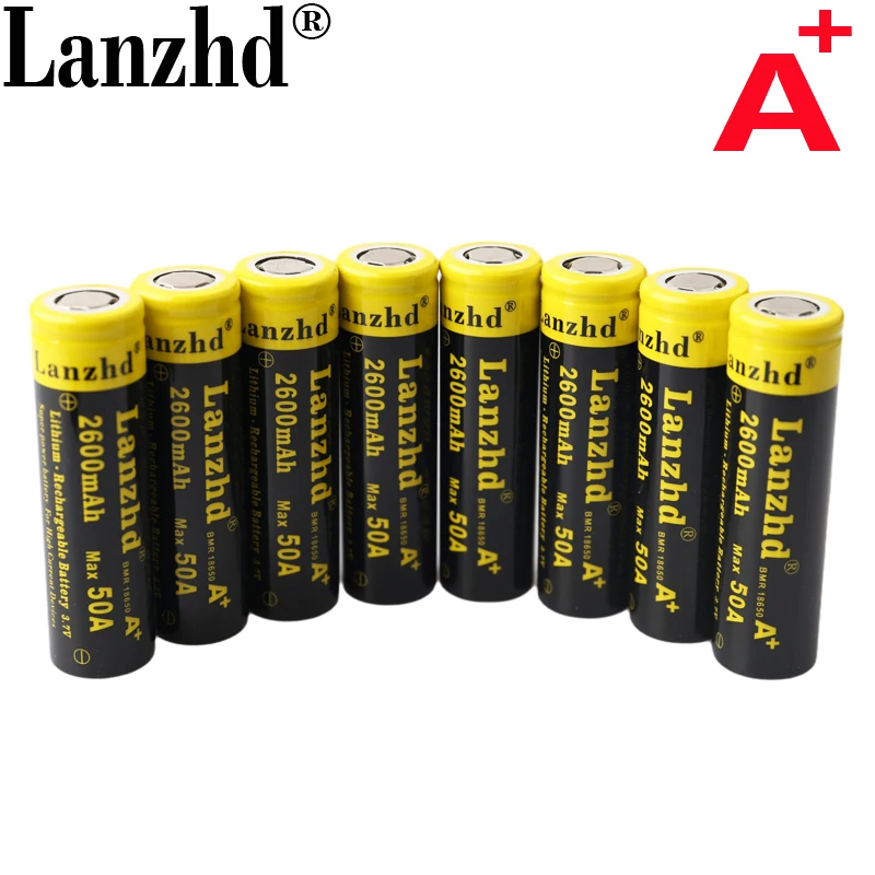 

10PCS 10C 18650 Batteries li ion 26A 3.7V 2600mA 10C current lithium battery for Electric Drill scooter tools Toy Car LED