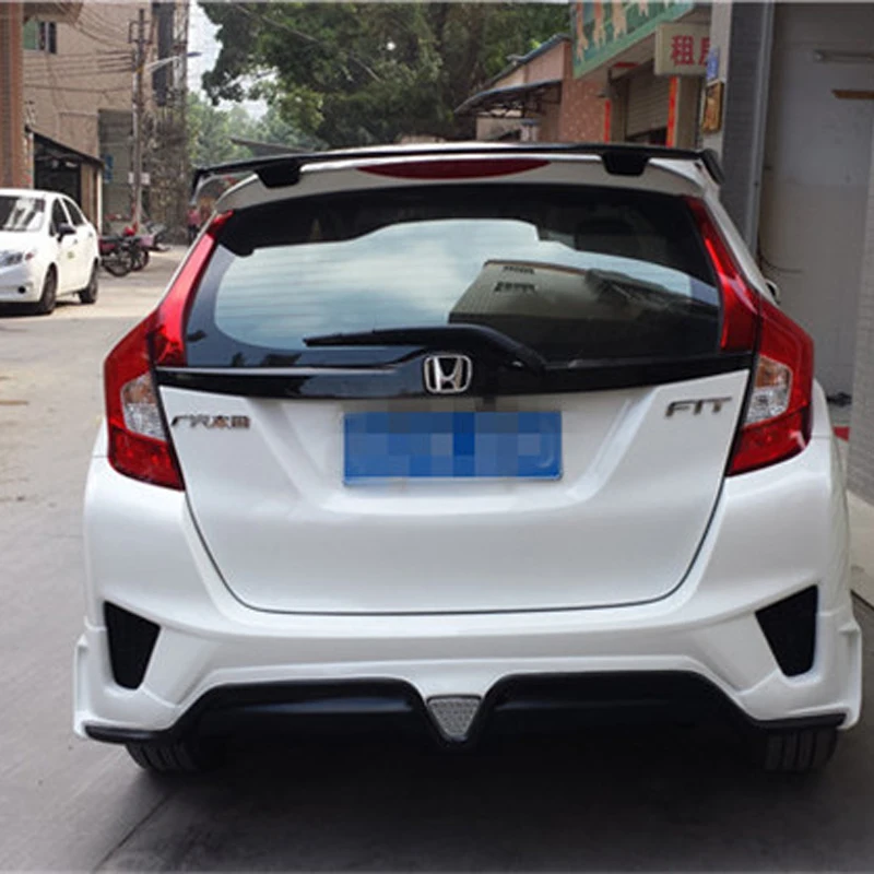 For Honda Fit / Jazz 2014 2015 2016 2017 Car Decoration Rear Spoiler High Quality ABS Material Unpainted Roof Tail