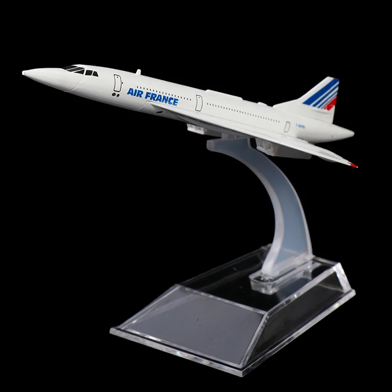 1PC Airplane Model 16cm Air France Concorde Jet Aeroplane Aircraft Model Diecast Metal Plane Airplanes Kids Toy