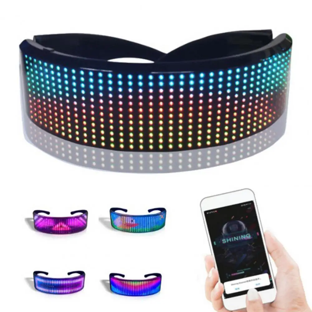 LED Glasses EL Wire Neon Party Luminous LED Glasses Light Up Glasses Rave Costume Party Decor DJ SunGlasses Halloween Decoration